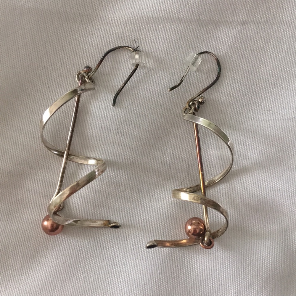 Spiral and post earrings